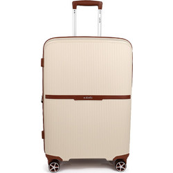 Dielle 190/60 Βαλίτσα Μεσαία 66x44x28cm με 4 Ρόδες Μπεζ