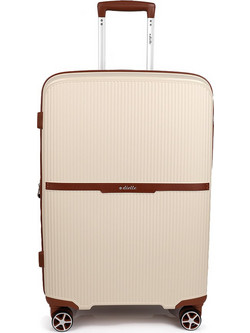 Dielle 190/60 Βαλίτσα Μεσαία 66x44x28cm με 4 Ρόδες Μπεζ