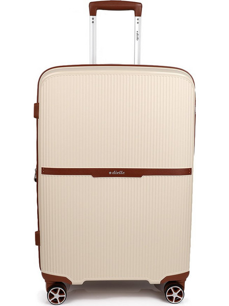 Dielle 190/60 Βαλίτσα Μεσαία 66x44x28cm με 4 Ρόδες Μπεζ