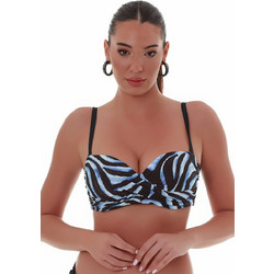 Bluepoint Bikini Top Strapless Animal Print Navy Μπλε Γαλάζιο 25066043D-25