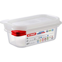 Araven Hermet Δοχείο Φαγητού Πλαστικό 600ml Διαφανές Κόκκινο