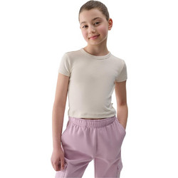 4F Παιδικό T-Shirt Κοντομάνικο Μπεζ 4FJWSS25TTSHF1852-12S