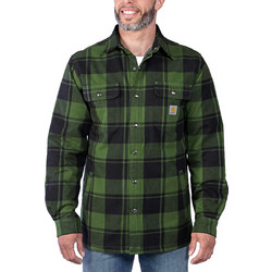 Carhartt Ανδρικό Πουκάμισο Βαμβακερό Καρό Μακρυμάνικο Κανονική Γραμμή Πράσινο 105939-GD3