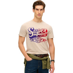 Superdry Flocked Fade Graphic Ανδρικό Αθλητικό T-Shirt Ροζ M1012008A-2AH