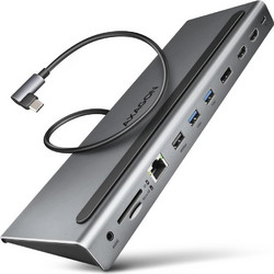Axagon HMC-4KX3 USB-C Docking Station με DisplayPort / HDMI Ethernet
