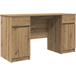 vidaXL Γραφείο Ξύλινο με Βιβλιοθήκη 140x49x76cm 3328515