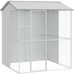 vidaXL Κλουβί Πτηνών Γκρι 215x210x247cm 3325175