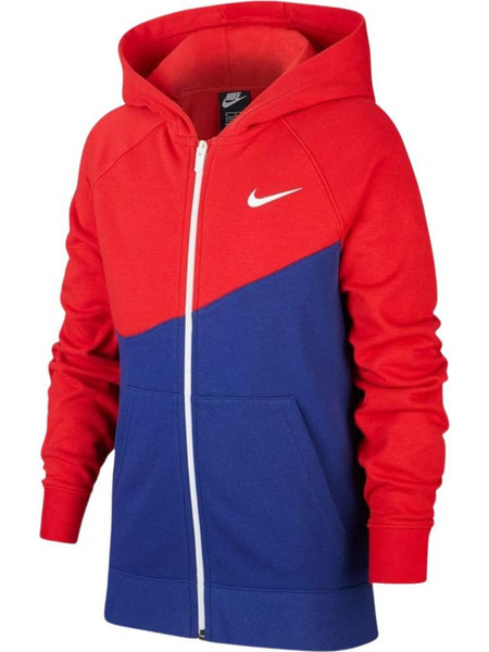 Nike Παιδική Ζακέτα Φούτερ με Κουκούλα και Φερμουάρ Κόκκινη Royal Blue CJ6968-455