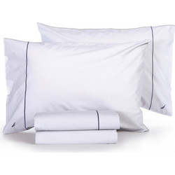 Nef-Nef Σετ Σεντόνια Διπλά Βαμβακερά 200x270 Nautica Nau Wave Solid White