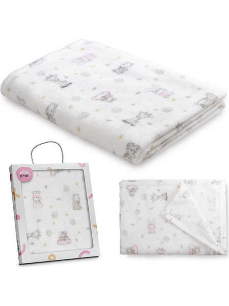Interbaby Koala Κουβέρτα Αγκαλιάς Fleece 80x110 Ροζ