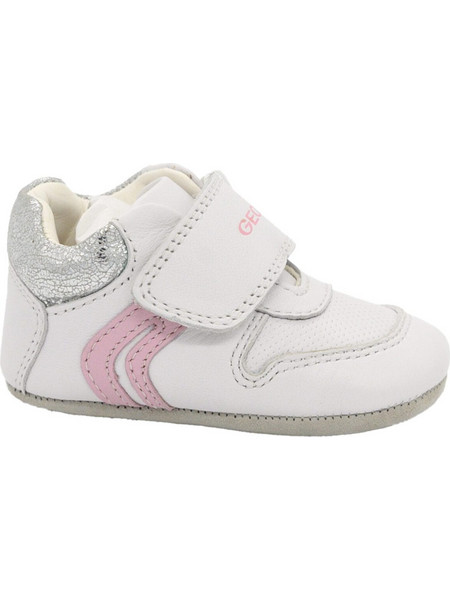 Geox Βρεφικά Sneakers Αγκαλιάς Άσπρο Ροζ Β721ΕD00085C0814