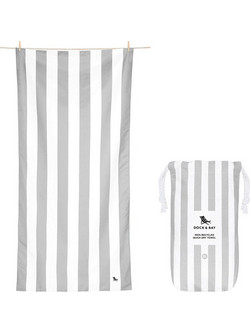 Dock & Bay Cabana Πετσέτα Θαλάσσης Microfiber Γκρι 90x200cm
