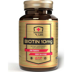 Immune Labs Biotin 10mg 250 Ταμπλέτες
