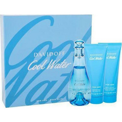 Davidoff Cool Water Eau de Toilette 100ml + Body Lotion 75ml + Shower Gel 75ml