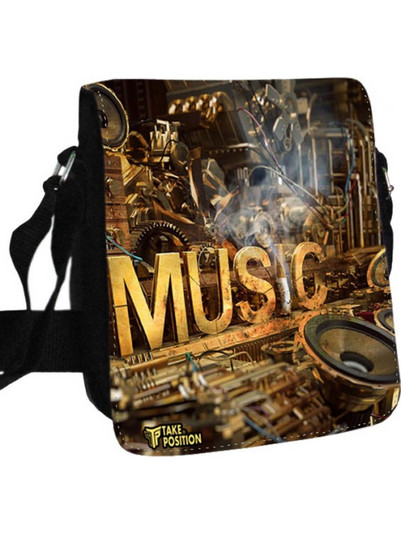 Takeposition Music Ανδρική Τσάντα Ώμου / Χιαστί Μαύρη 984-7605