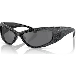 Swarovski SK6027 10326G Γυναικεία Γυαλιά Ηλίου Μάσκα Κοκάλινα Μαύρα με Μαύρο Φακό