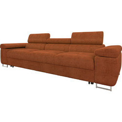 PoliHome Torezio Τριθέσιος Καναπές Κρεβάτι Πορτοκαλί 263x102x70cm 162852139