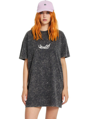 Volcom Alix Mini Καλοκαιρινό Καθημερινό Φόρεμα Ανθρακί B1312513-VBK