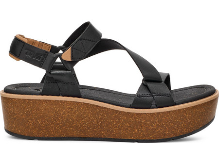Teva Madera Wedge Καλοκαιρινές Γυναικείες Πλατφόρμες Χαμηλές Μαύρες 1151015-BLK