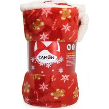Camon Gingerbread Κουβέρτα Σκύλου Κόκκινη Λευκή 130x120cm
