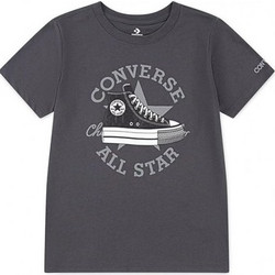 Converse Παιδικό T-Shirt Κοντομάνικο Ανθρακί 4CG818-GDA
