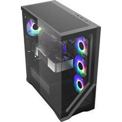 Supercase Artemis Black Gaming Mini Tower Κουτί Υπολογιστή με Πλαϊνό Παράθυρο