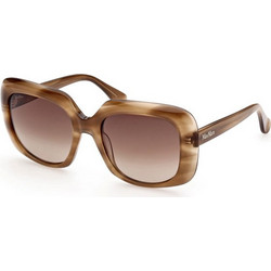Max Mara MM0038 Γυναικεία Γυαλιά Ηλίου Τετράγωνα Κοκάλινα Καφέ με Καφέ Φακό