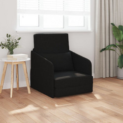 vidaXL Πολυθρόνα Κρεβάτι Μαύρη 4106639