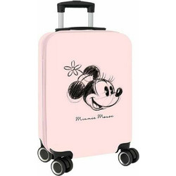 Safta Minnie Mouse Baby 622528851 Παιδική Βαλίτσα Καμπίνας 55x34.5x20cm με 4 Ρόδες Ροζ