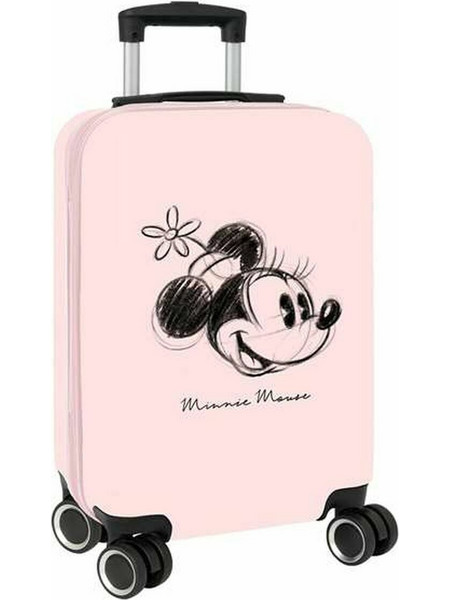 Safta Minnie Mouse Baby 622528851 Παιδική Βαλίτσα Καμπίνας 55x34.5x20cm με 4 Ρόδες Ροζ