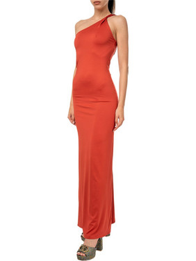 My Tiffany Wearables Maxi Καλοκαιρινό Φόρεμα για Γάμο / Βάπτιση Πορτοκαλί S25T0212