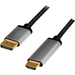 LogiLink Καλώδιο DisplayPort 1.2 to HDMI Male 2m Black CDA0107