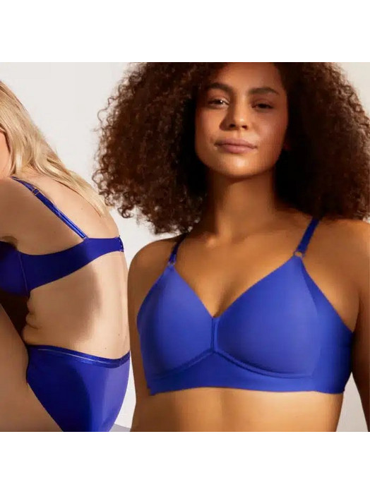 Naturana Bralette με Ελαφριά Ενίσχυση χωρίς Μπανέλα Royal Blue 5232