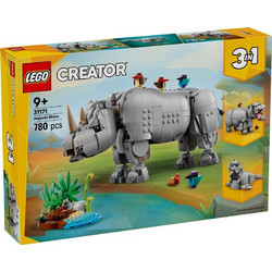 Lego Creator 3-in-1 Wild Animals Majestic Rhino with Birds για 9+ Ετών 31171