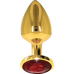 Taboom Diamond Jewel Πρωκτική Σφήνα Diamond Plug 7cm Κόκκινη Χρυσή