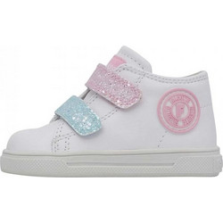 Falcotto Παιδικά Sneakers Μποτάκια Λευκά Ροζ Γαλάζια 0012019051-16-1N34