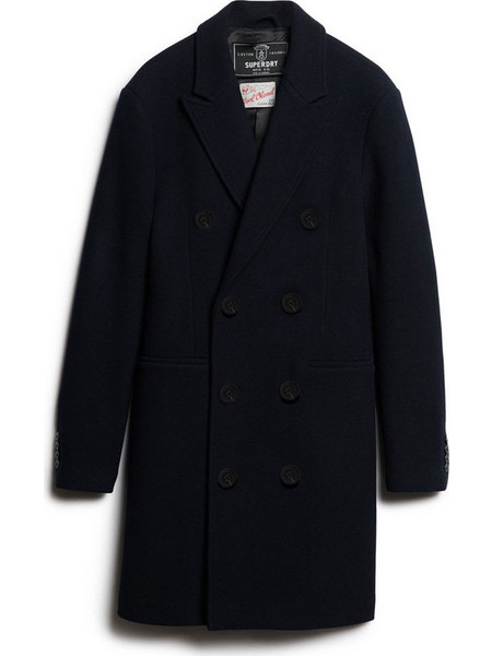 Superdry M D3 Ανδρικό Peacoat Μάλλινο με Επένδυση Navy Μπλε M5011885A-11S