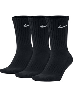 Nike Βαμβακερές Ανδρικές Κάλτσες Ψηλές Μαύρες 3Pack SX4508-001