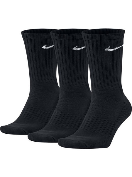 Nike Βαμβακερές Ανδρικές Κάλτσες Ψηλές Μαύρες 3Pack SX4508-001