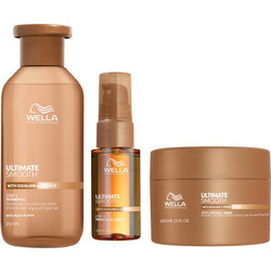 Wella Ultimate Smooth Σετ Περιποίησης Μαλλιών Serum 30ml + Μάσκα 150ml + Σαμπουάν 250ml