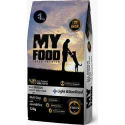 Myfood Derma Support All Breeds Light & Sterilised with Lamb & Rice 12kg