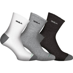 GSA Ανδρικές Κάλτσες Ψηλές Λευκές Μαύρες Γκρι 3Pack 8116053-05