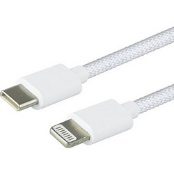 GreenMouse Braided USB-C to Lightning Cable 1m White 8721161222446