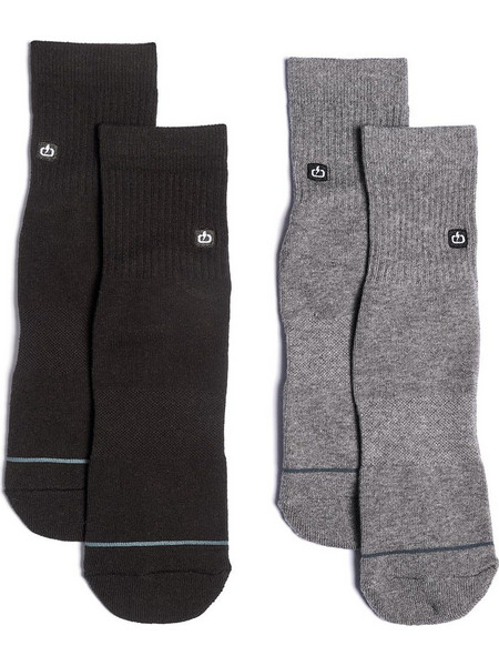 Emerson Ανδρικές Κάλτσες Ψηλές Μαύρες Γκρι 2Pack 241.EU08.43
