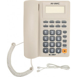 Ninc KX-T890CID Ενσύρματο Τηλέφωνο με Ανοιχτή Ακρόαση για Ηλικιωμένους Λευκό