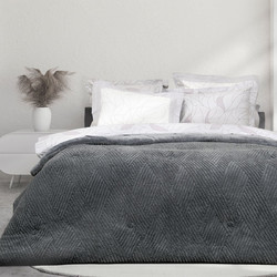 Nima Κουβερτοπάπλωμα Μονό 160x220 Velva Dark Grey