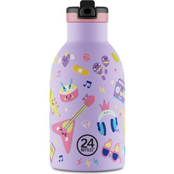 24Bottles Music Friends Παιδικό Παγούρι Θερμός Ανοξείδωτο BPA Free Λιλά 330ml