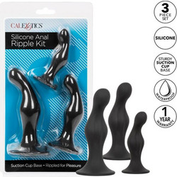CalExotics Anal Ripple Σετ Πρωκτικές Σφήνες Μαύρες 3τμχ D-233069