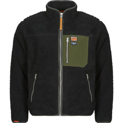 Superdry Ανδρική Ζακέτα Fleece με Φερμουάρ Μαύρη M2014141A-02A