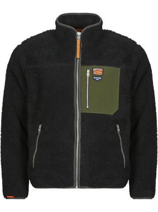 Superdry Ανδρική Ζακέτα Fleece με Φερμουάρ Μαύρη M2014141A-02A